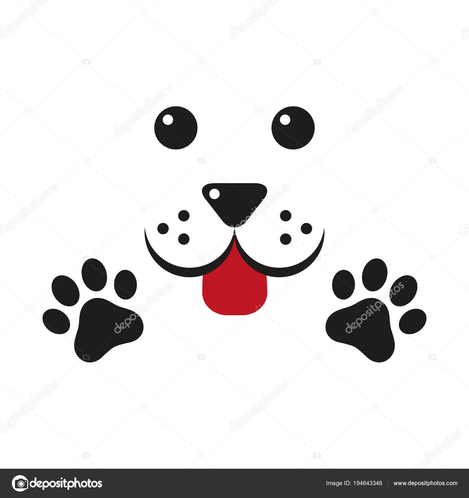 Cute Dog Paw Logo Symbol Protect Sign Stock Vector by ©Elena3567 ...