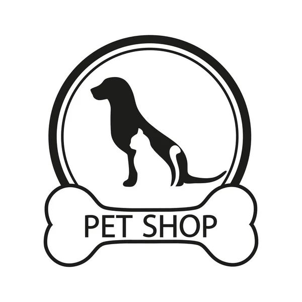 Logo Pet Shop Veterinary Clinic Animal Shelter Designed Modern Style — Stock Vector