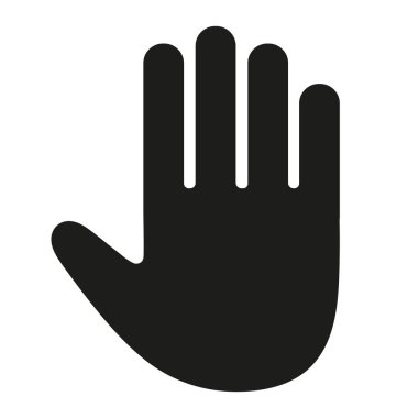 kırmızı - beyaz arka plan üzerinde izole el illüstrasyon simgesi