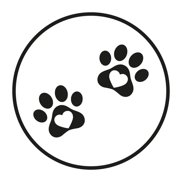 Modèle Logo Empreinte Animale Pour Clinique Vétérinaire Animalerie — Image vectorielle