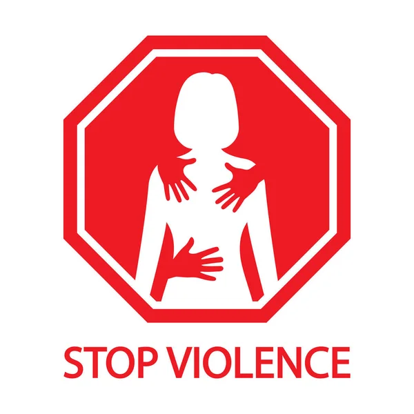 Підпис Заборонено Міжнародний День Усунення Насильства Серед Жінок — стоковий вектор
