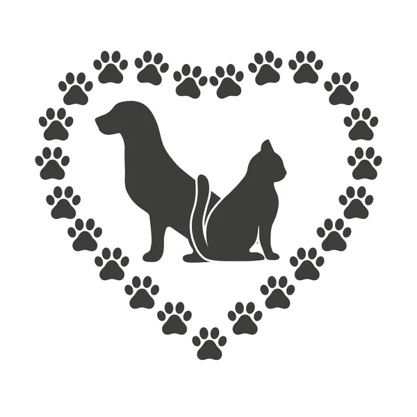 Emblema Del Cane Gatto Clinica Veterinaria Trattamento Rifugio Medicina Veterinaria — Vettoriale Stock