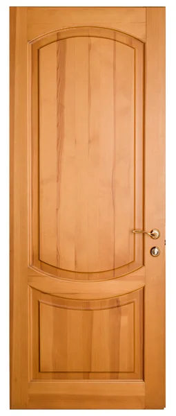 Fából készült ajtó elszigetelt fehér background — Stock Fotó