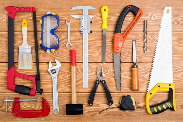 Uppsättning av olika handverktyg — Stockfoto