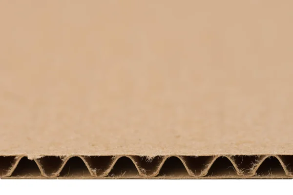 The cut corrugated cardboard structure close up