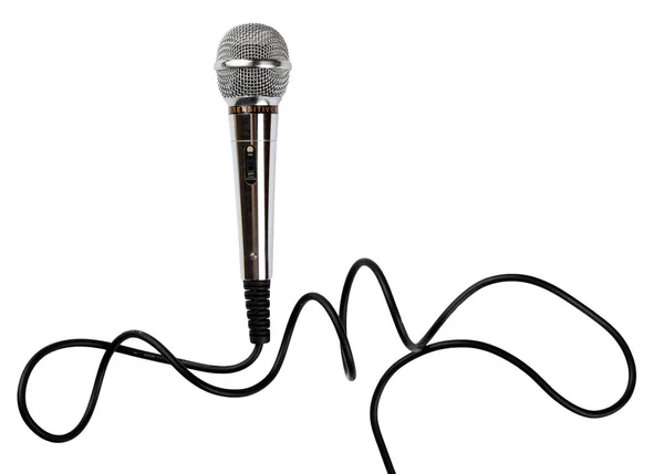 Microphone with cord — Stock Photo, Image