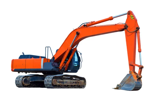 Excavator izolat pe alb — Fotografie, imagine de stoc