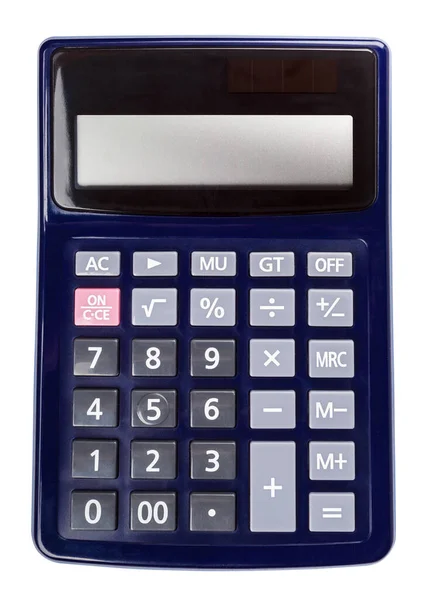 Dark Blue Calculator Isolated White Background — Stock Photo, Image