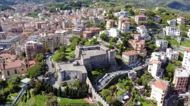 Schloss San Giorgio Spezia Italien Blick Von Oben Luftaufnahme — Stockvideo