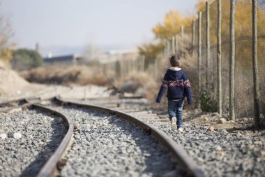Buhar tren yolu yürüyüş