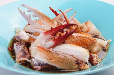  Lezzetli Yengeç Yengeç Yengeç pençeleri, yengeç eti, kase, suyu lezzet,