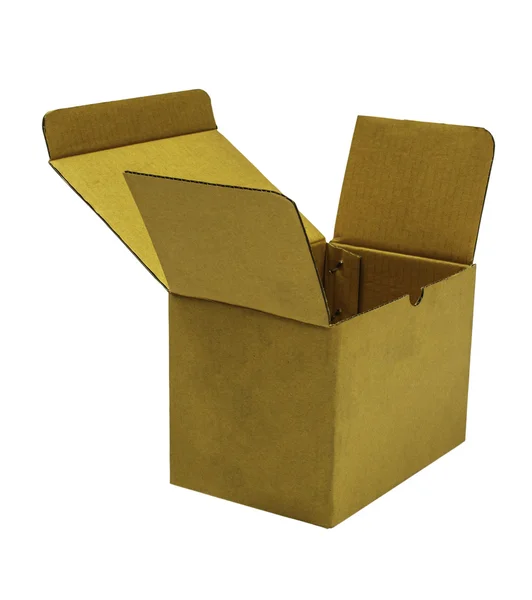 У картонних коробках коричневий . — стокове фото