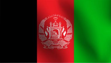 Afganistan - vektör çizim bayrağı