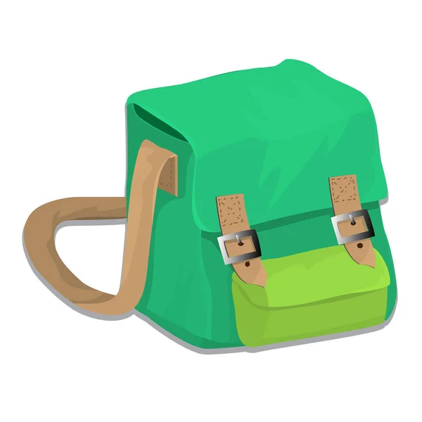 Bolso escolar aislado - ilustración vectorial — Vector de stock