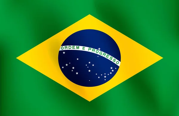 Flagge von Brasilien - Vektorillustration — Stockvektor