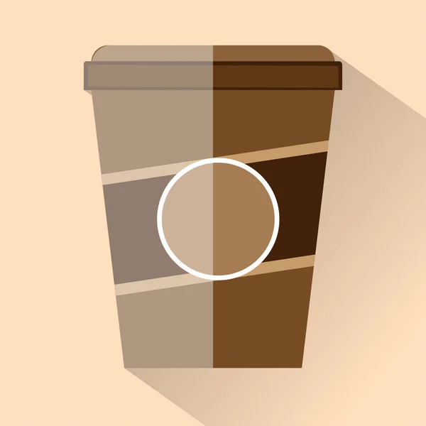 Плоский дизайн чашки кофе - векторная графическая иллюстрация — стоковый вектор