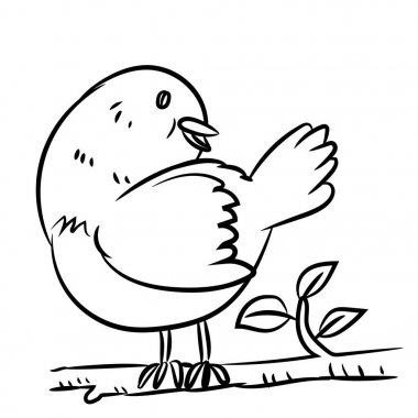  Çizim için kuş - vektör çizim