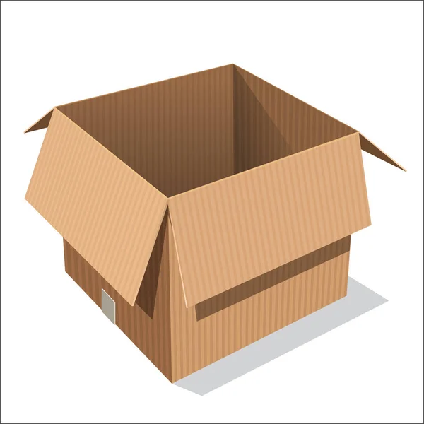 Isolierte offene Box - Vektorillustration — Stockvektor