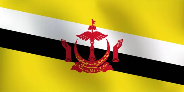 Bandera de Brunei - ilustración vectorial — Vector de stock