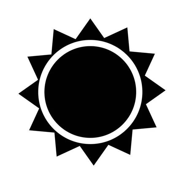 Icono del sol - vector de diseño icónico — Vector de stock