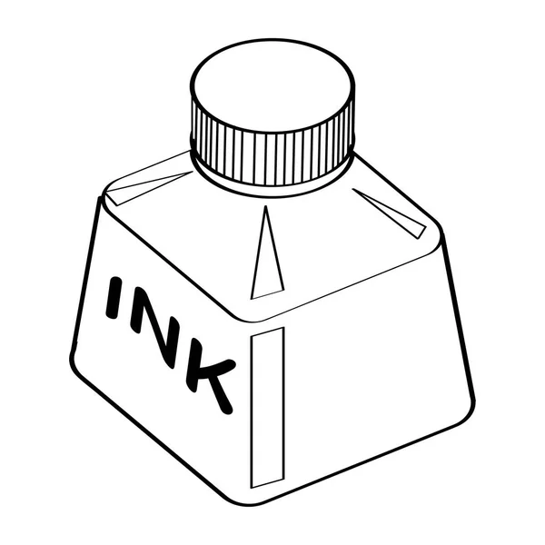 Desenho de Linha de Garrafa de Tinta Vetor de linha simples —  Vetores de Stock