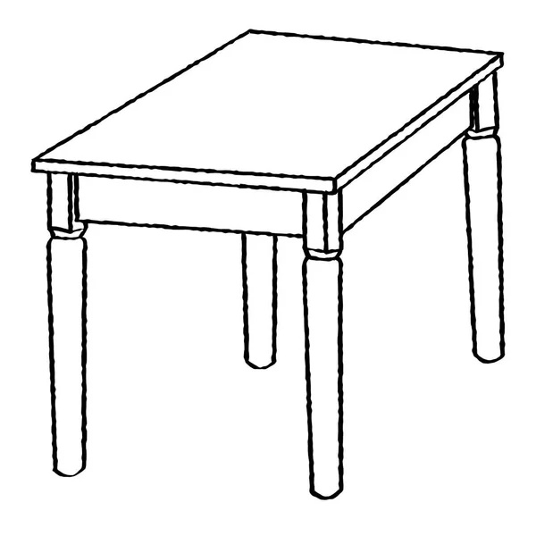 Linienzeichnung der Tabelle -einfacher Linienvektor — Stockvektor