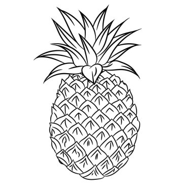 Çizgi çizme mangosteen-basit çizgi vektör