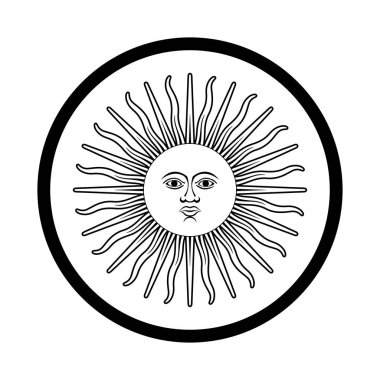 Arjantin - vektör ikonik tasarım sembolü