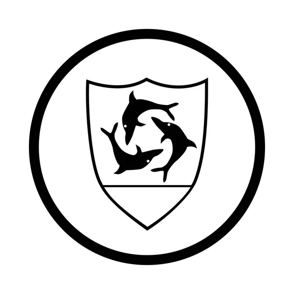 Symbol z Anguilla - wektor kultowego designu — Wektor stockowy