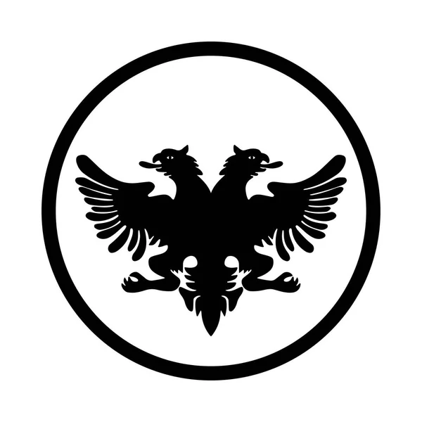 Symbol ikonę Albania - wektor kultowego designu — Wektor stockowy