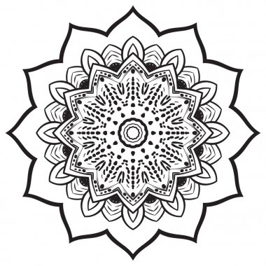 Mandala geometrik tarzı - vektör çizim soyut