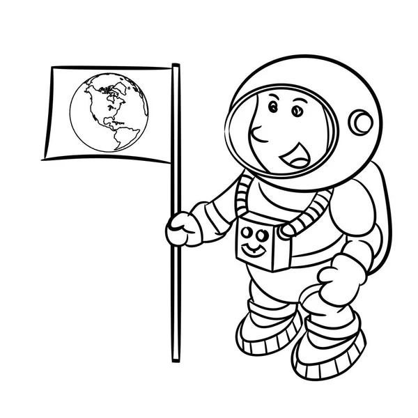 Hand drawing An Astronaut -Vector Illustration — Stock Vector