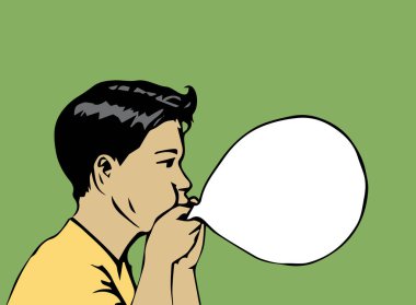 Download Boy Blowing Balloon Free Vector Eps Cdr Ai Svg Vector Illustration Graphic Art