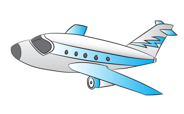 Воздушный самолет - вектор тяги линии — стоковый вектор