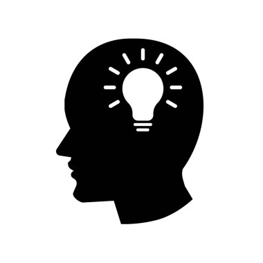 Baş fikir simge - vektör ikonik tasarım ekibimizi