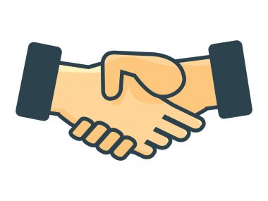  El sıkışma, simgesini grafik tasarım - vektör çizim