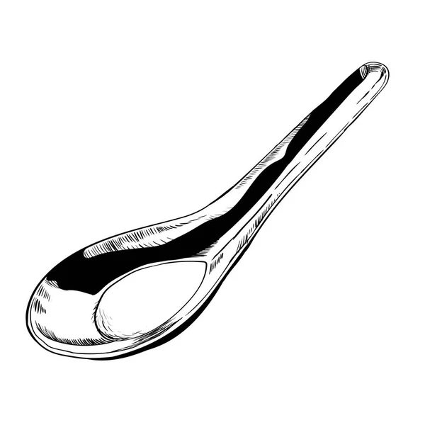 Hand drawing of Stainless Spoon -Vector Illustration — Stock Vector