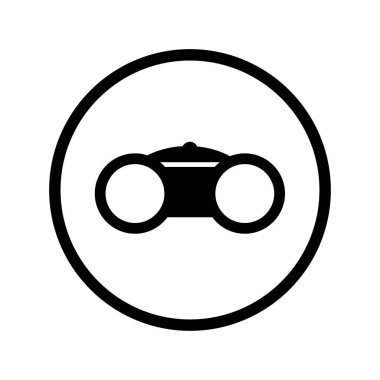 Circle line - vektör ikonik tasarım dürbün simgesini