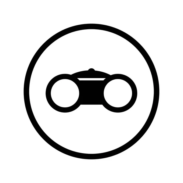 Látcső ikont a Circle line - vektor ikonikus design — Stock Vector