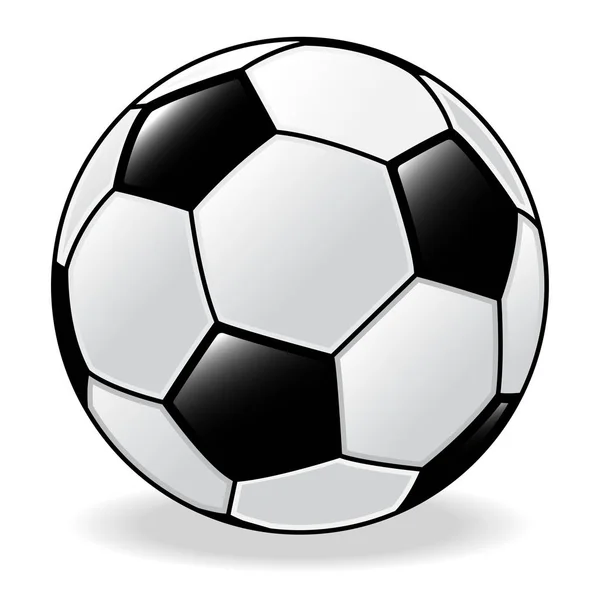 Απομονωμένη μπάλα ποδοσφαίρου, ποδόσφαιρο-εικονογράφηση διάνυσμα — Διανυσματικό Αρχείο