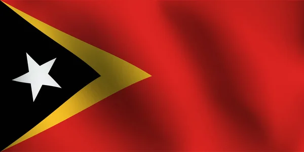 Флаг Восточного Тимора - векторная иллюстрация — стоковый вектор