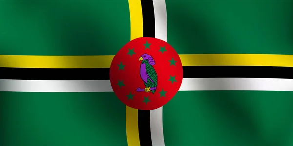 Bandera de Dominica - ilustración vectorial — Vector de stock
