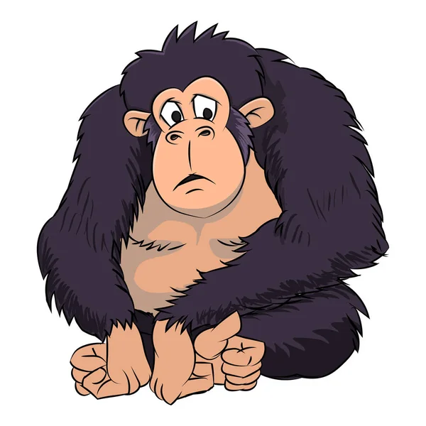 Ape Cartoon - Vector Illustration — Stock Vector