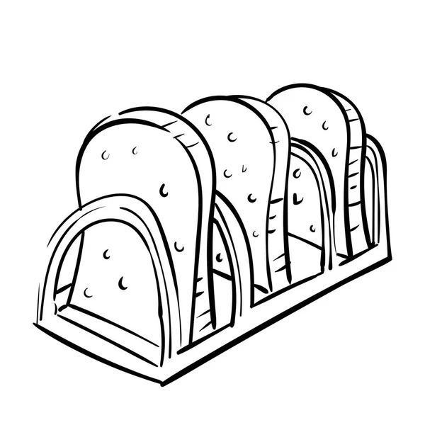 Ручная тяга Хлеб, винтажные stlye-Vector Иллюстрация — стоковый вектор