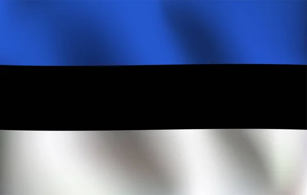 Флаг Эстонии - векторная иллюстрация — стоковый вектор