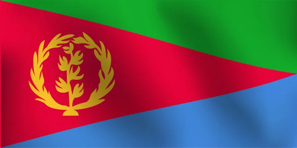 Vlag van Eritrea - vectorillustratie — Stockvector