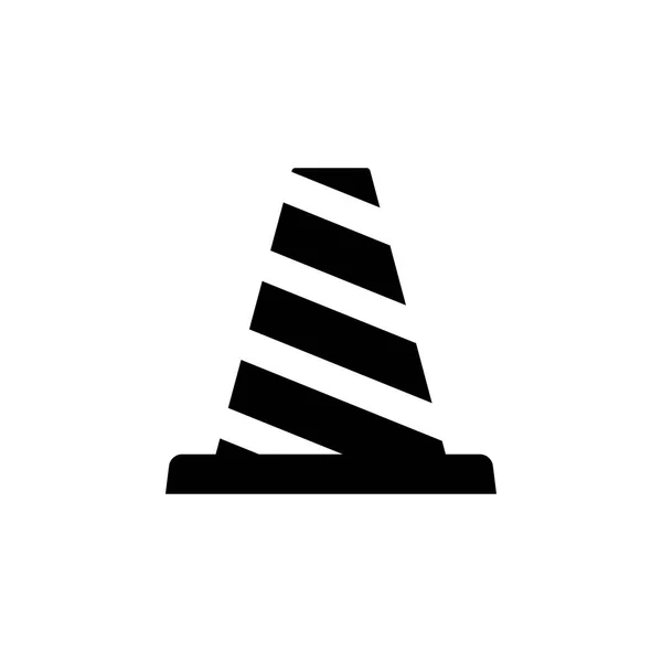 Ícone do cone de construção - design icônico vetorial — Vetor de Stock