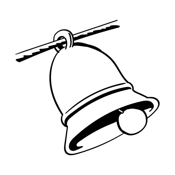 Hand drawn a bell-Vector sketch Illustration — Stock Vector