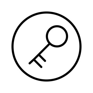 sg171003-vektör Circle line - vektör ikonik desig olarak anahtar simgesi