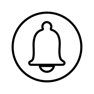 sg171003-vektör Circle line - vektör ikonik desi Bell simgesinin